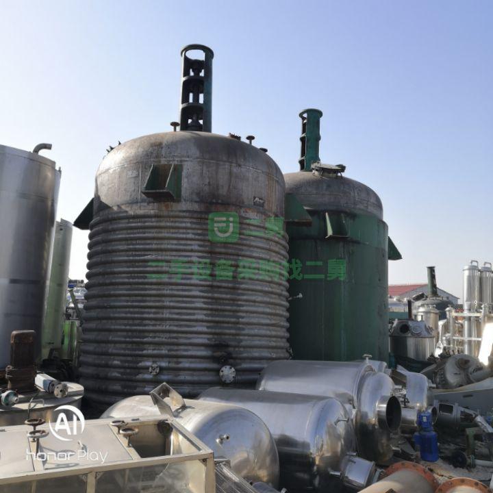 急售二手九成新3噸不銹鋼反應釜1噸到10噸