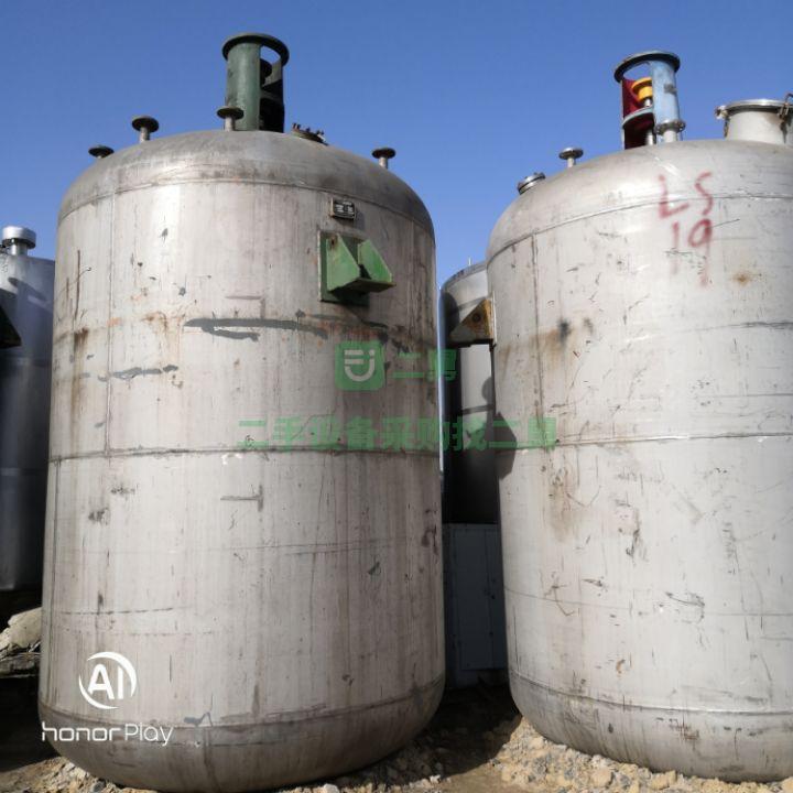 急售二手九成新3噸不銹鋼反應釜1噸到10噸
