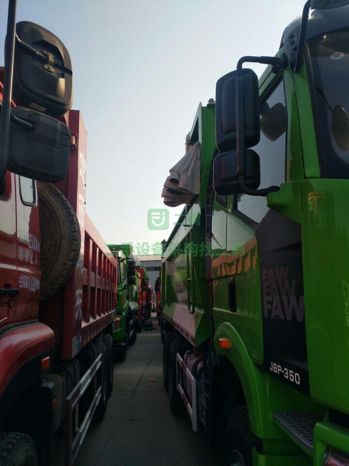 急售9成新自卸式篷蓋垃圾車解放自卸車，可分期，掛靠