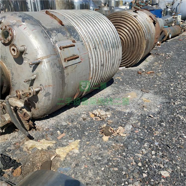 二手5噸全不銹鋼外盤管反應釜反應釜 電加熱反應釜 蒸汽反應釜