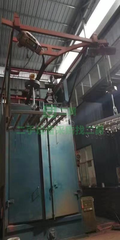 急售9成新吊鉤拋丸機寬2.3米，高3.5米，三個拋丸器，雙鉤一噸河北省滄州市