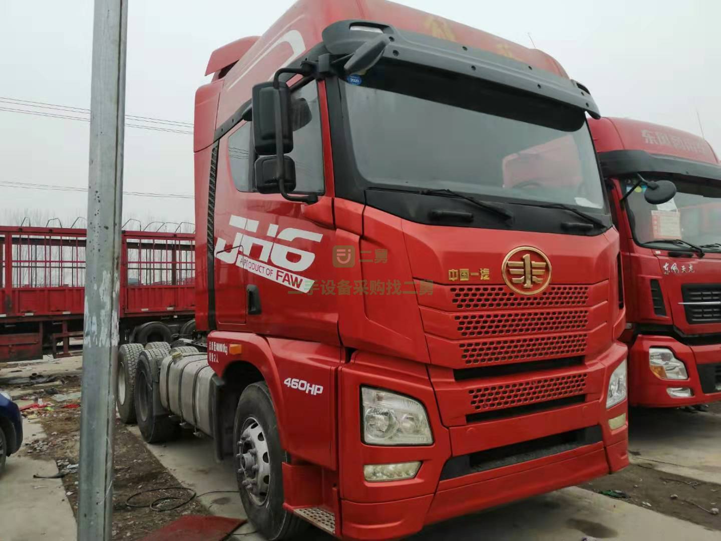 急售9成新牽引車解放JH6國四排放，雙驅輕體，460馬力山東省濟南市