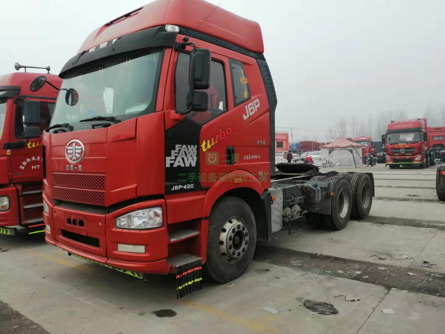 急售9成新牽引車解放J6P420，國五排放，雙驅輕體河南省開封市