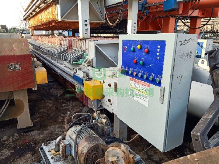 出售二手260平方反沖洗隔膜壓濾機 260平方程控隔膜壓濾機