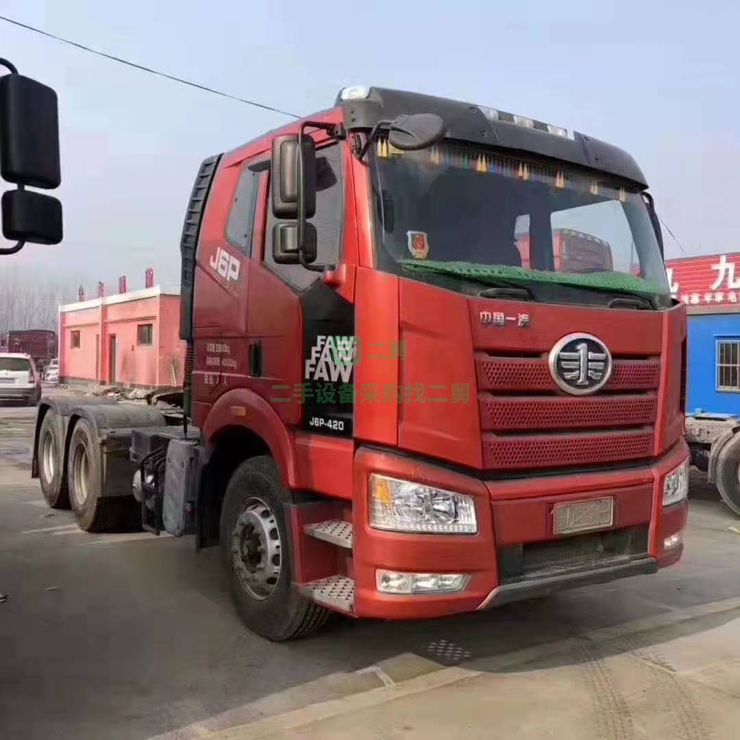 矮頂19年6月解放J6P牽引車420馬力 錫柴機輕體國五排