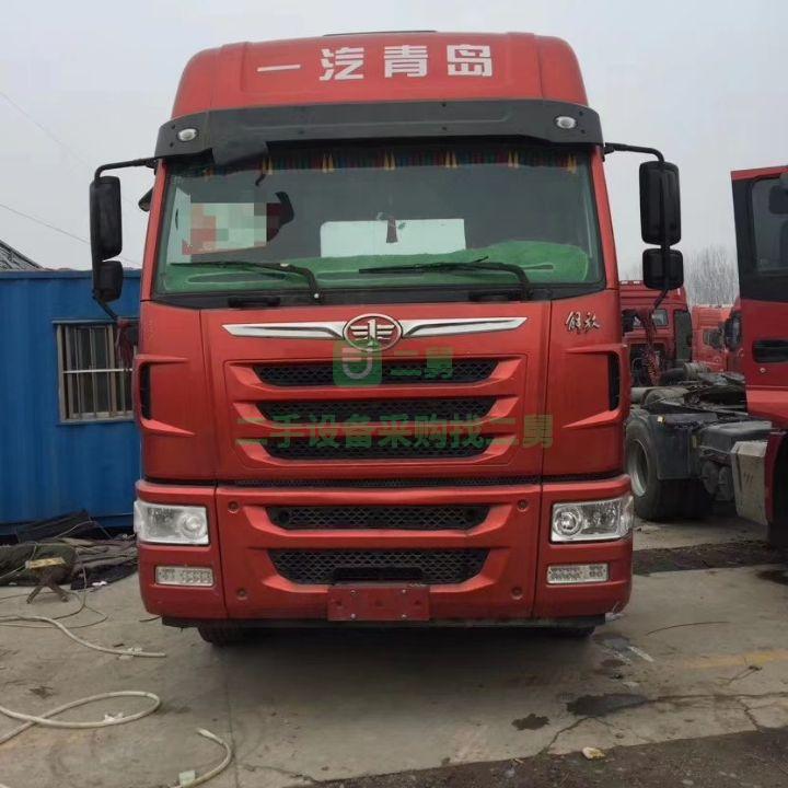二手國五解放天V半掛牽引車頭雙驅輕體，濰柴，430馬力，