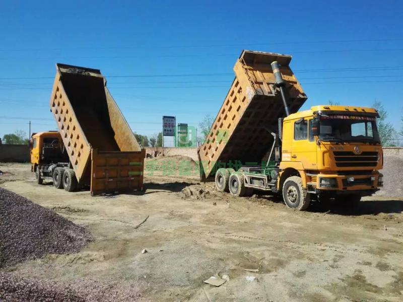 出售二手陜汽德龍后八輪翻斗車自卸車