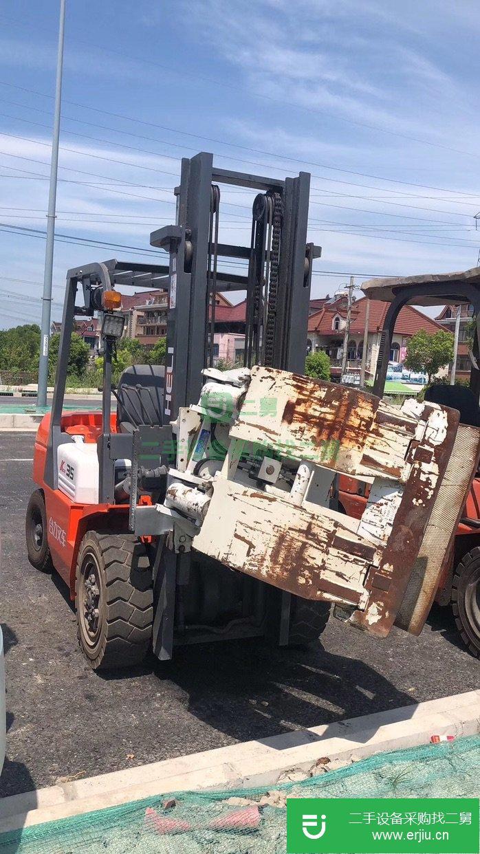 4米圓抱夾叉車，合力自動擋柴油二手叉車，免費送貨