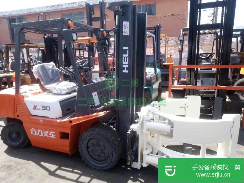 個人二手圓抱夾叉車/合力3噸卷紙夾/卡斯卡特包夾叉車