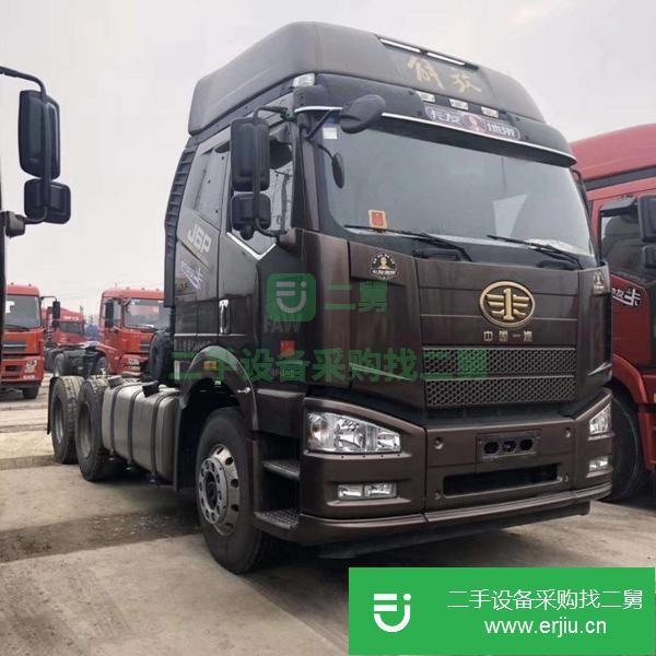 出售二手牽引車一汽解放J6P國五牽引車拖頭可按揭
