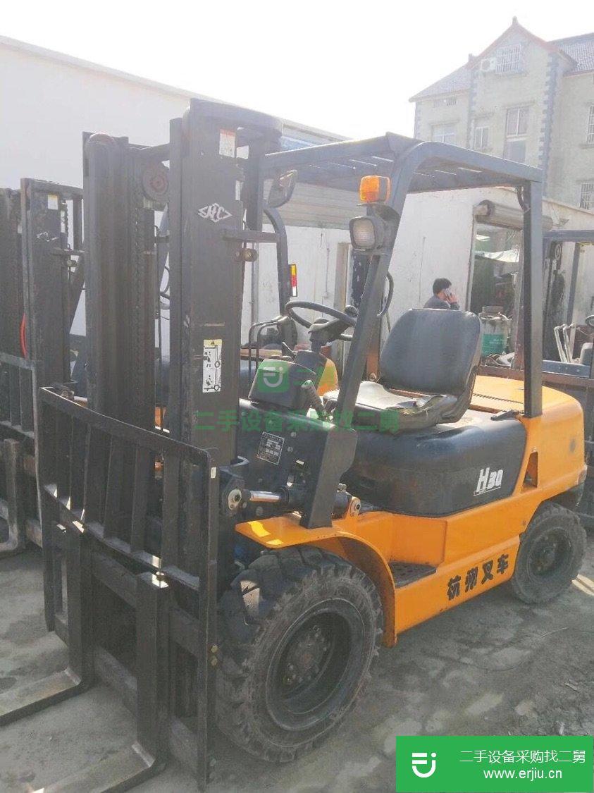 轉讓一臺杭州叉車3噸實心輪胎舉高4米二手叉車