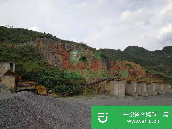 轉讓二手石子生產線設備100型二合一石料破碎機制砂機設備