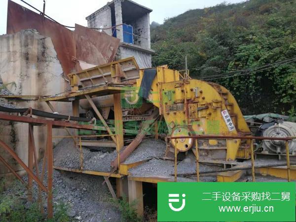 轉讓二手石子生產線設備100型二合一石料破碎機制砂機設備
