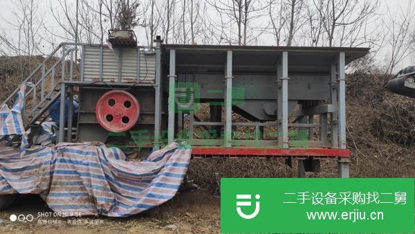轉(zhuǎn)讓1416箱式破碎機 移動式石料生產(chǎn)線 200噸產(chǎn)量