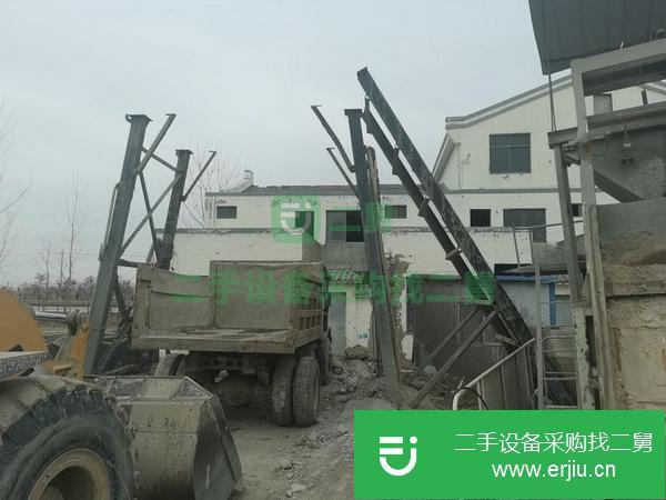 出售二手75型混凝土攪拌站設備，1.5方爬斗型占地面積小出料快
