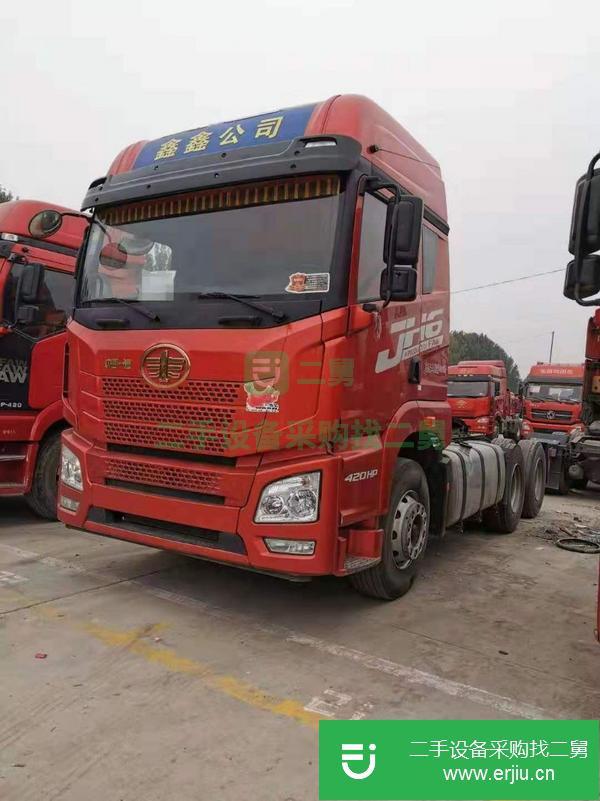 轉讓售二手解放JH6牽引車 國五 雙驅輕體 420馬力 錫柴發動機