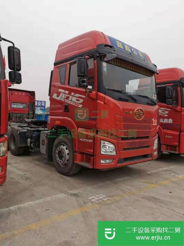 出售二手解放JH6牽引車 國五 雙驅(qū)輕體 420馬力 錫柴發(fā)動機(jī)