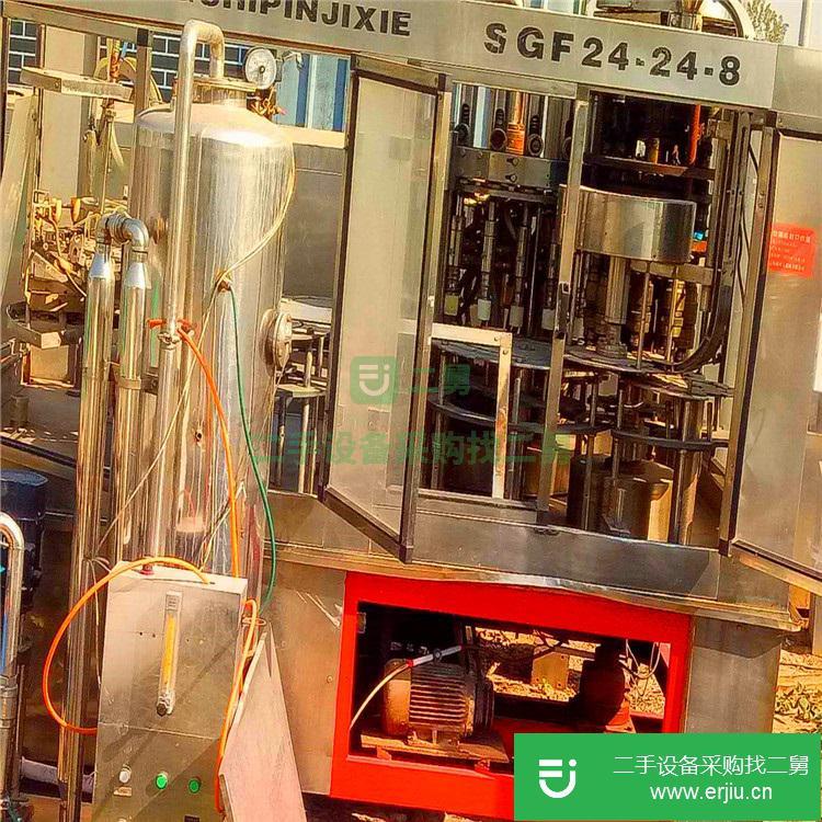 二手三合一灌裝機 24頭 18頭不銹鋼直線灌裝機