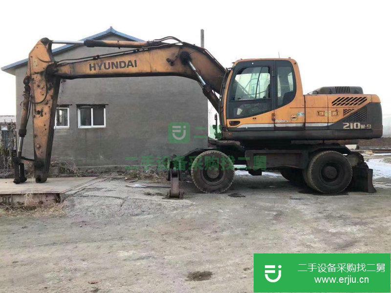 個人二手挖掘機 現代 210 輪式挖機 工地干活機 (大件質保全國包送到家)