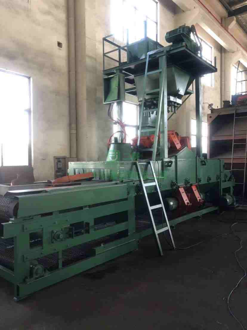 急售九成新鋁膜板網帶通過式拋丸機