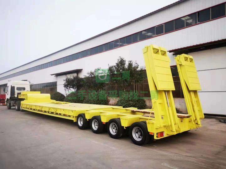 液壓爬梯購機板半掛車