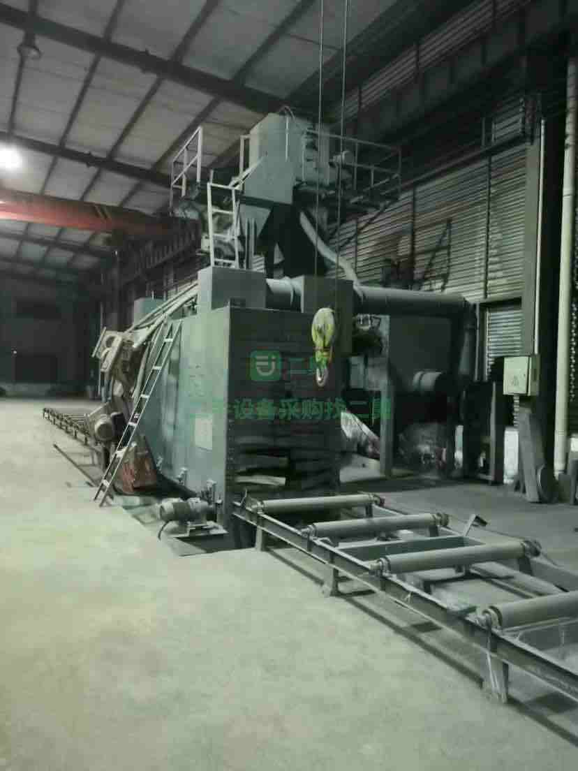河北急售通過式鋼結構拋丸機，八個拋丸器，接電直接干活