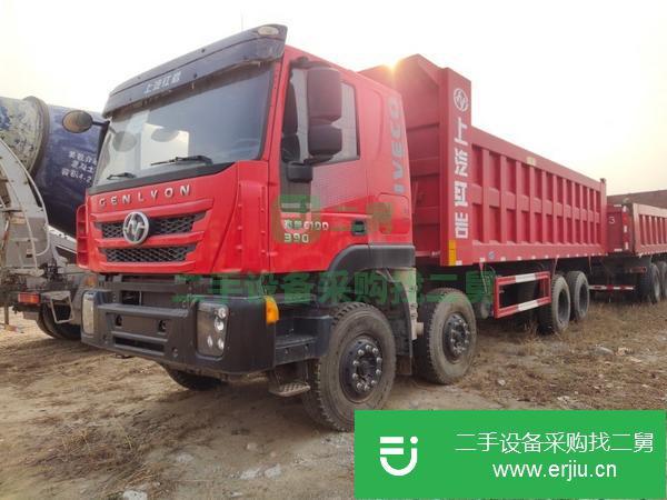 出售二手的國(guó)五庫(kù)存紅巖杰獅390馬力7.8米自卸車