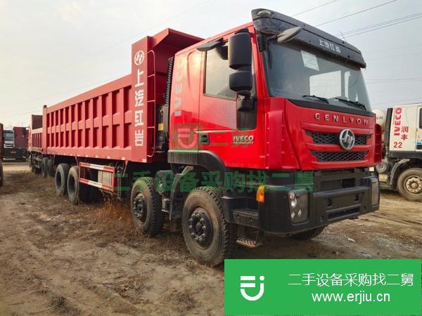 出售二手的國(guó)五庫(kù)存紅巖杰獅390馬力7.8米自卸車