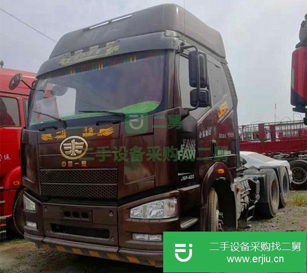 梁山出售二手的18年解放J6P雙驅550運輸車