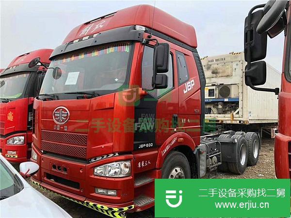 梁山出售二手的18年解放J6P雙驅550運輸車