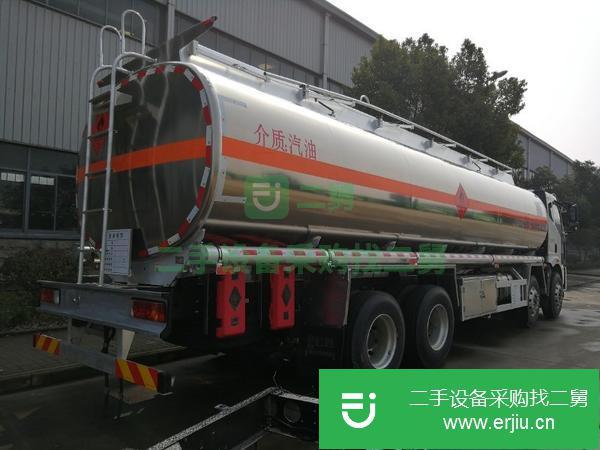 轉讓解放前四后八油罐車 31.6方汽油鋁合金運油車