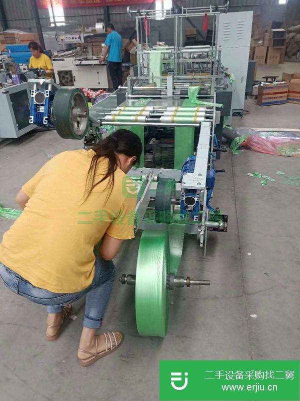 低價(jià)出售二手制袋機(jī)江陰瑰寶全自動(dòng)高速垃圾連卷袋機(jī)
