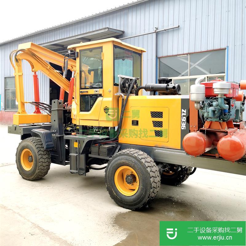 出售二手的九成新的小四輪公路打樁機