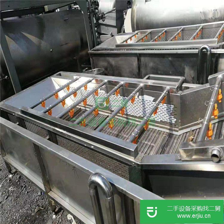 轉讓:出售二手1.5米蔬菜毛輥清洗機不銹鋼氣泡清洗機全自動水果氣泡清洗機網帶烘干機
