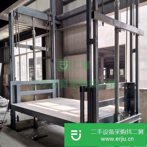轉讓二手的導軌貨梯固定廠房貨物提升機