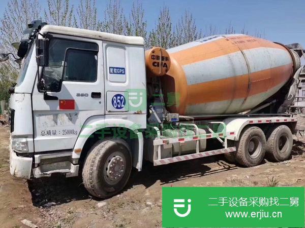 轉讓二手水泥攪拌罐車出售豪沃中聯14年國四大12方二手攪拌車