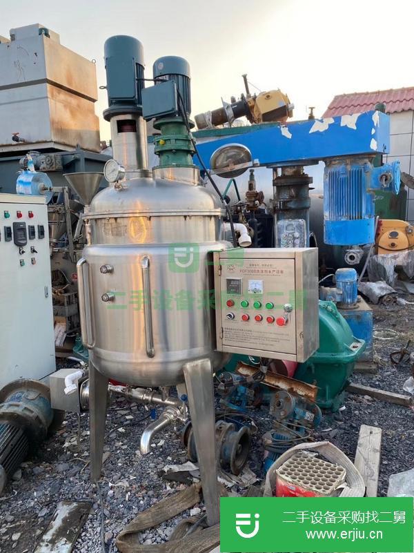 轉讓閑置九成新不銹鋼300升乳化機攪拌罐