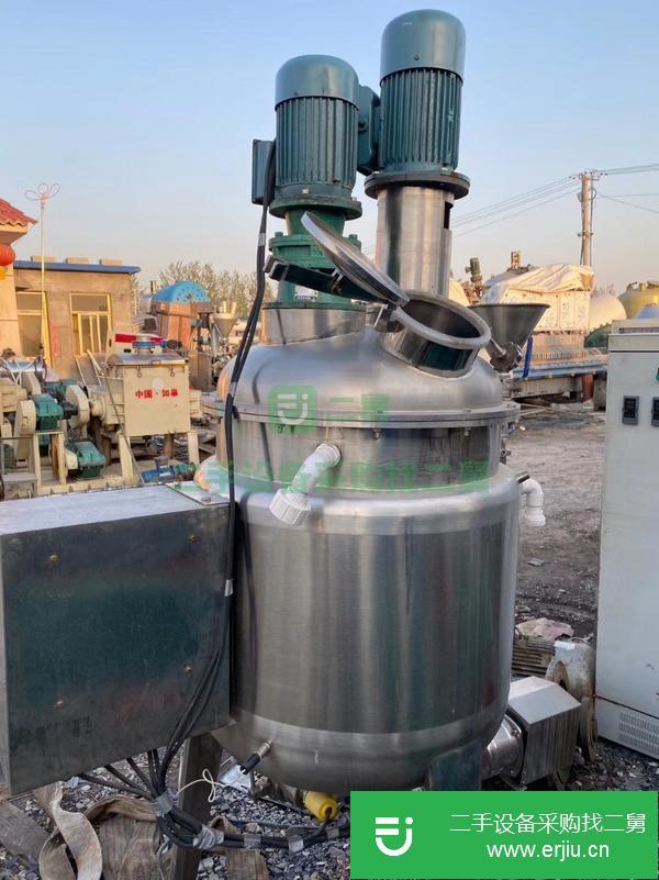轉讓閑置九成新不銹鋼300升乳化機攪拌罐