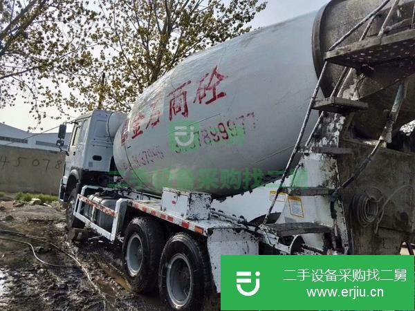 轉讓二手混凝土攪拌罐車 豪沃國四15年底大14方二手攪拌車