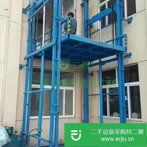 轉讓:出售二手的導軌貨梯電動貨物提升機