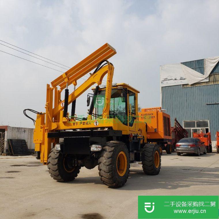 轉讓二手的裝載式護欄打樁機高速公路護欄施工設備打樁機效率
