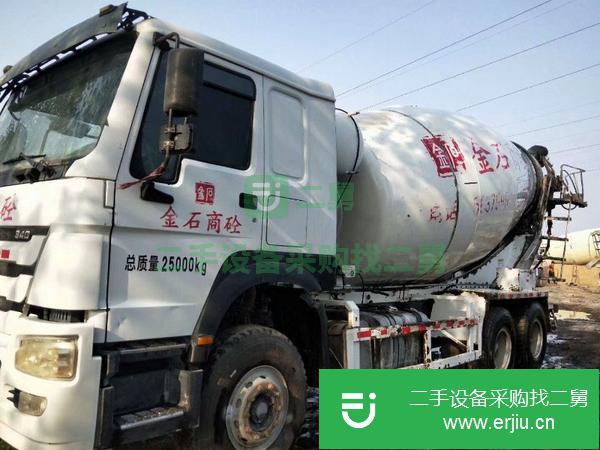 轉讓二手混凝土攪拌罐車 豪沃國四15年底大14方二手攪拌車