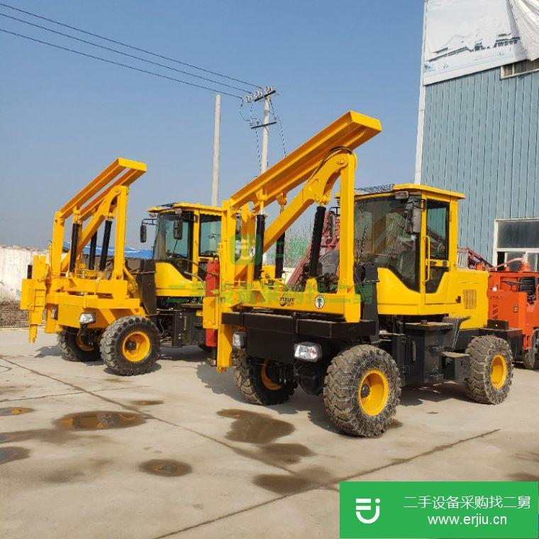 轉讓二手的高速公路護欄打樁機 鋼管壓樁機 打拔鉆一體機