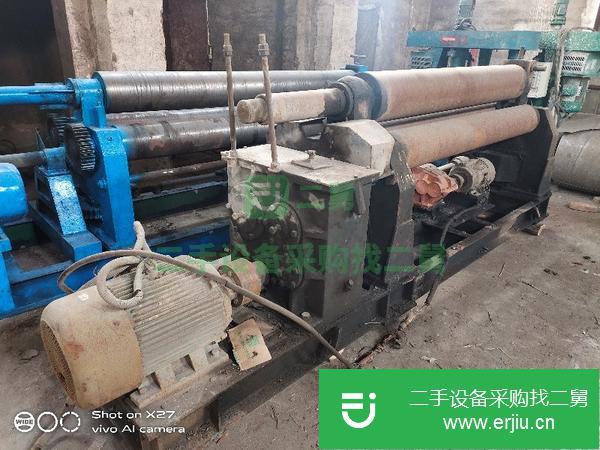 轉(zhuǎn)讓低價(jià)處理二手實(shí)心棍子W11-20*2000對(duì)稱式機(jī)械自動(dòng)卷板機(jī)