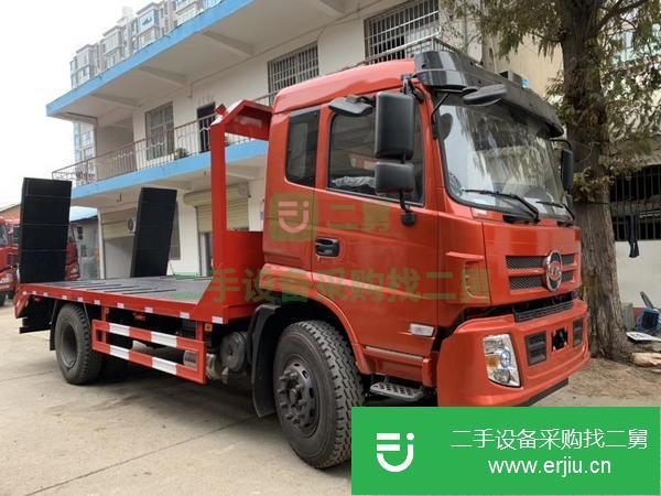 轉(zhuǎn)讓福德單橋平板運輸車挖掘機平板拖車