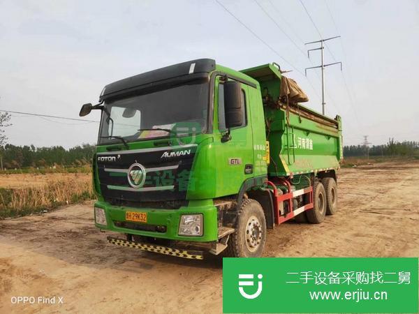 轉(zhuǎn)讓17-18年德龍 豪沃 歐曼綠色自卸車帶電動(dòng)篷布 可分期