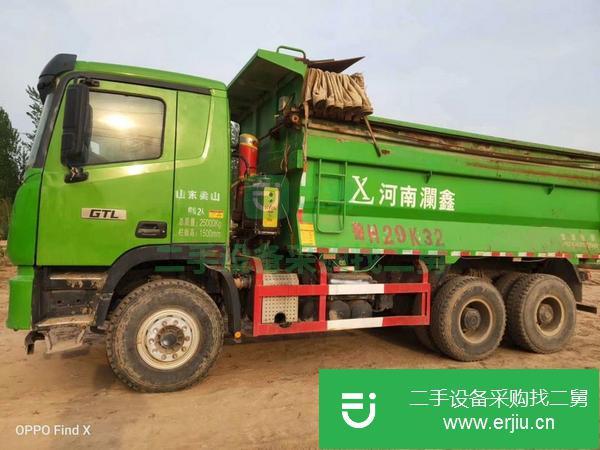 轉(zhuǎn)讓17-18年德龍 豪沃 歐曼綠色自卸車帶電動(dòng)篷布 可分期