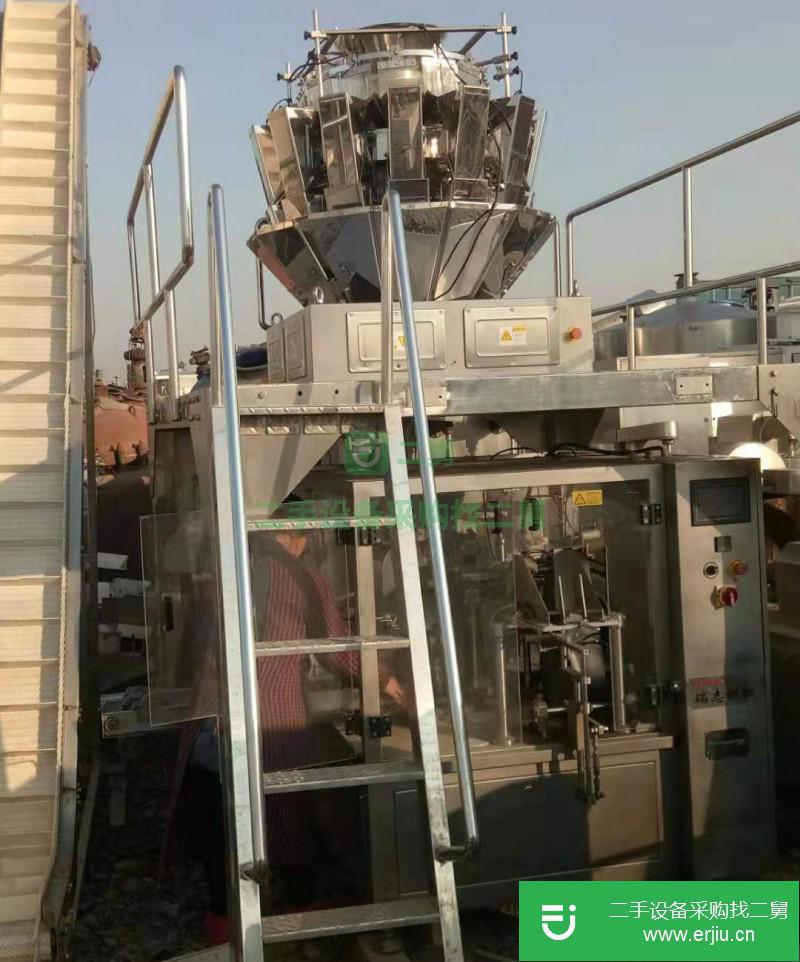 低價促銷二手的3500L石家莊曉進滾揉機，進口14頭多頭秤和瑞志給袋式包裝機