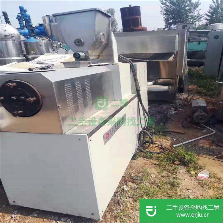 低價出售二手膨化機65型雙螺桿膨化機全套狗糧設備