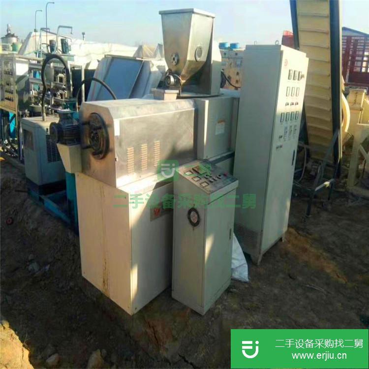 低價出售二手膨化機65型雙螺桿膨化機全套狗糧設備